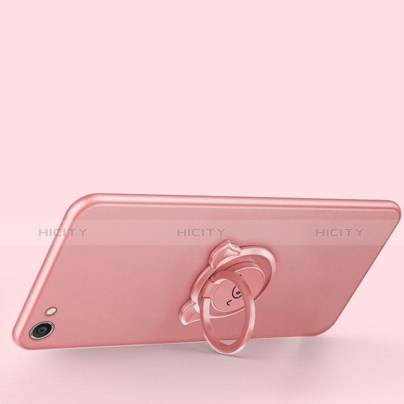 Funda Silicona Carcasa Ultrafina Goma con Magnetico Anillo de dedo Soporte A01 para Oppo A3