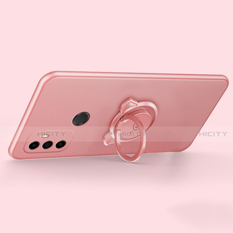 Funda Silicona Carcasa Ultrafina Goma con Magnetico Anillo de dedo Soporte A01 para Oppo A32