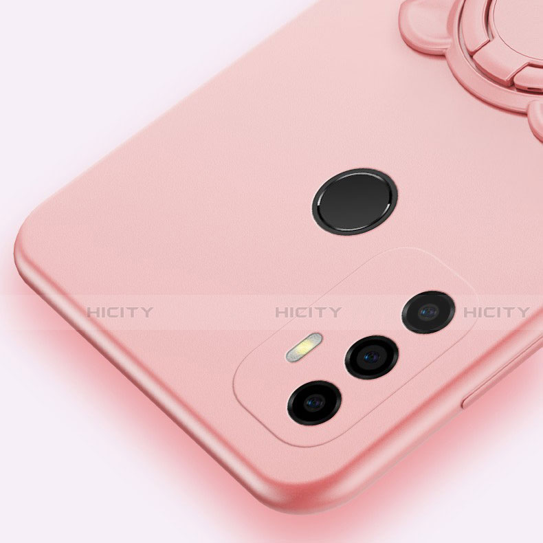 Funda Silicona Carcasa Ultrafina Goma con Magnetico Anillo de dedo Soporte A01 para Oppo A32