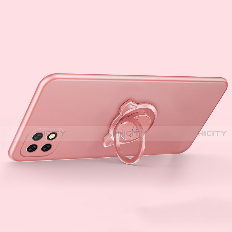 Funda Silicona Carcasa Ultrafina Goma con Magnetico Anillo de dedo Soporte A01 para Oppo A72 5G