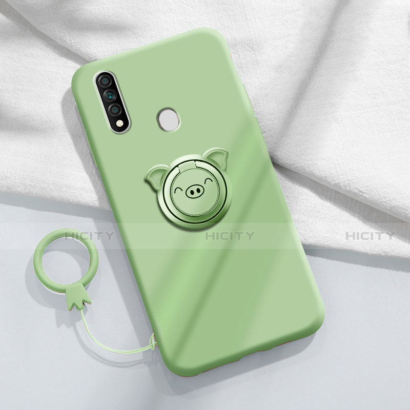 Funda Silicona Carcasa Ultrafina Goma con Magnetico Anillo de dedo Soporte A01 para Oppo A8