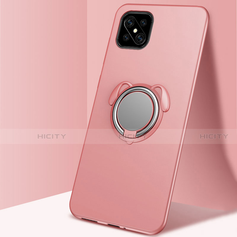 Funda Silicona Carcasa Ultrafina Goma con Magnetico Anillo de dedo Soporte A01 para Oppo A92s 5G