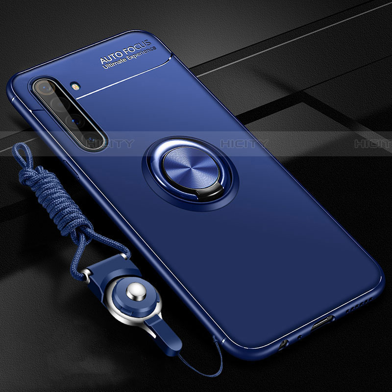 Funda Silicona Carcasa Ultrafina Goma con Magnetico Anillo de dedo Soporte A01 para Realme X50 Pro 5G