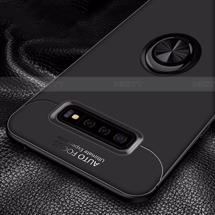 Funda Silicona Carcasa Ultrafina Goma con Magnetico Anillo de dedo Soporte A01 para Samsung Galaxy S10 5G