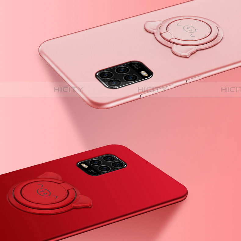 Funda Silicona Carcasa Ultrafina Goma con Magnetico Anillo de dedo Soporte A01 para Xiaomi Mi 10 Lite