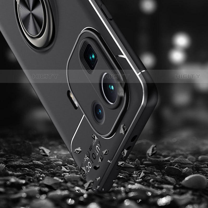Funda Silicona Carcasa Ultrafina Goma con Magnetico Anillo de dedo Soporte A01 para Xiaomi Mi 11 Pro 5G