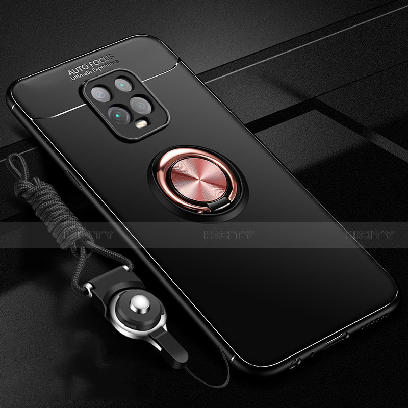 Funda Silicona Carcasa Ultrafina Goma con Magnetico Anillo de dedo Soporte A01 para Xiaomi Redmi 10X 5G