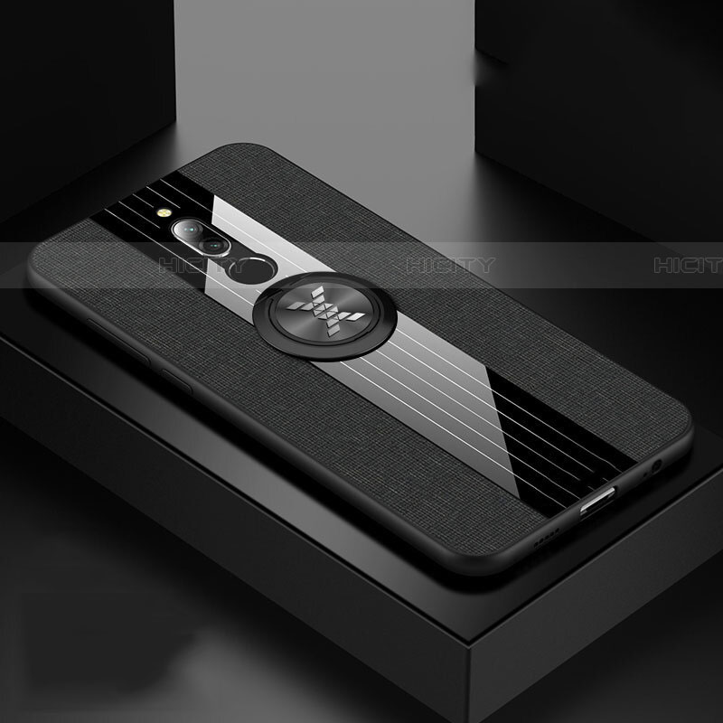 Funda Silicona Carcasa Ultrafina Goma con Magnetico Anillo de dedo Soporte A01 para Xiaomi Redmi 8