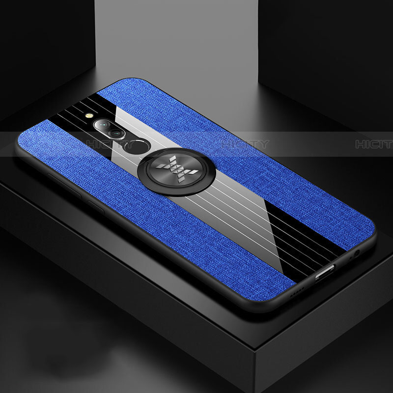 Funda Silicona Carcasa Ultrafina Goma con Magnetico Anillo de dedo Soporte A01 para Xiaomi Redmi 8