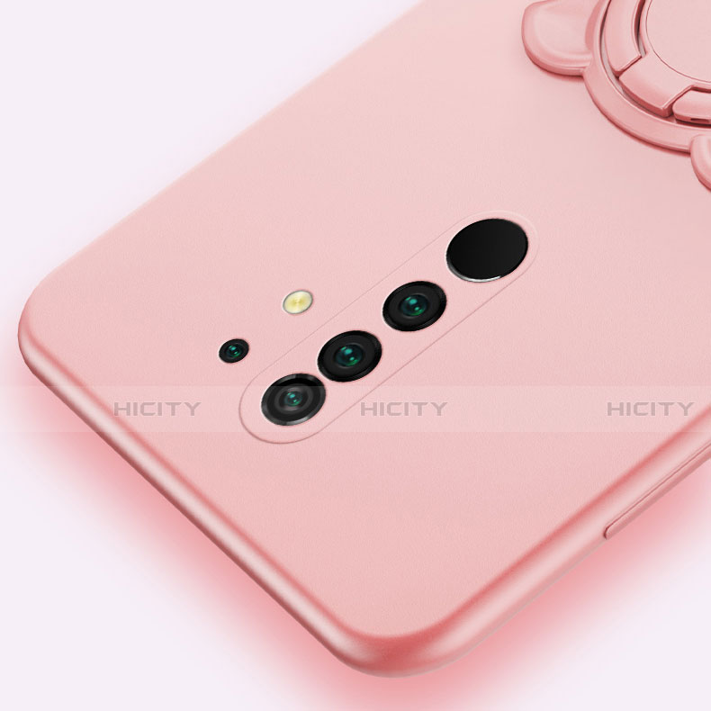 Funda Silicona Carcasa Ultrafina Goma con Magnetico Anillo de dedo Soporte A01 para Xiaomi Redmi 9