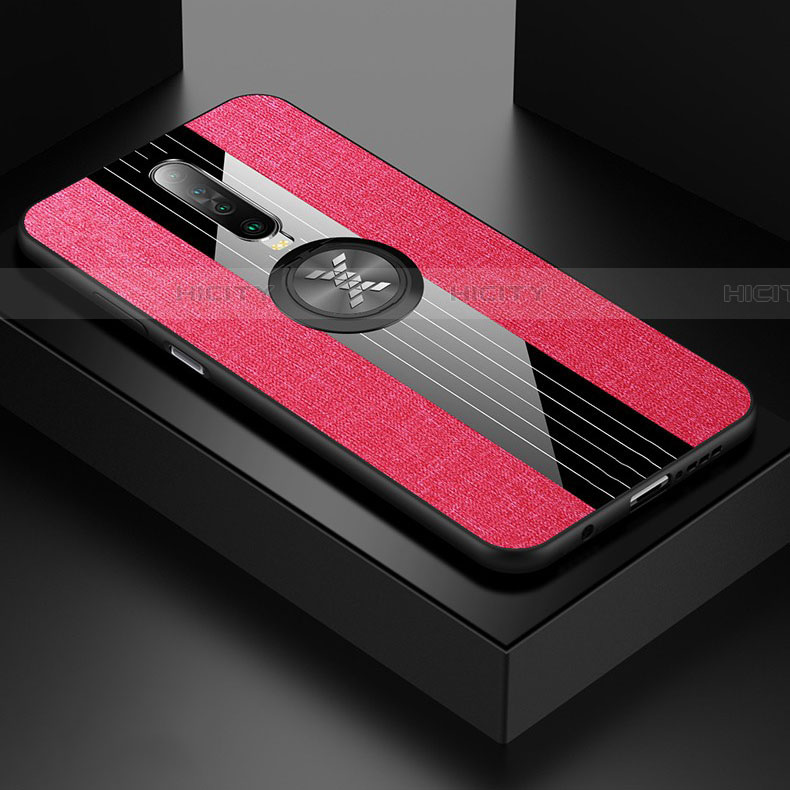 Funda Silicona Carcasa Ultrafina Goma con Magnetico Anillo de dedo Soporte A01 para Xiaomi Redmi K30 4G