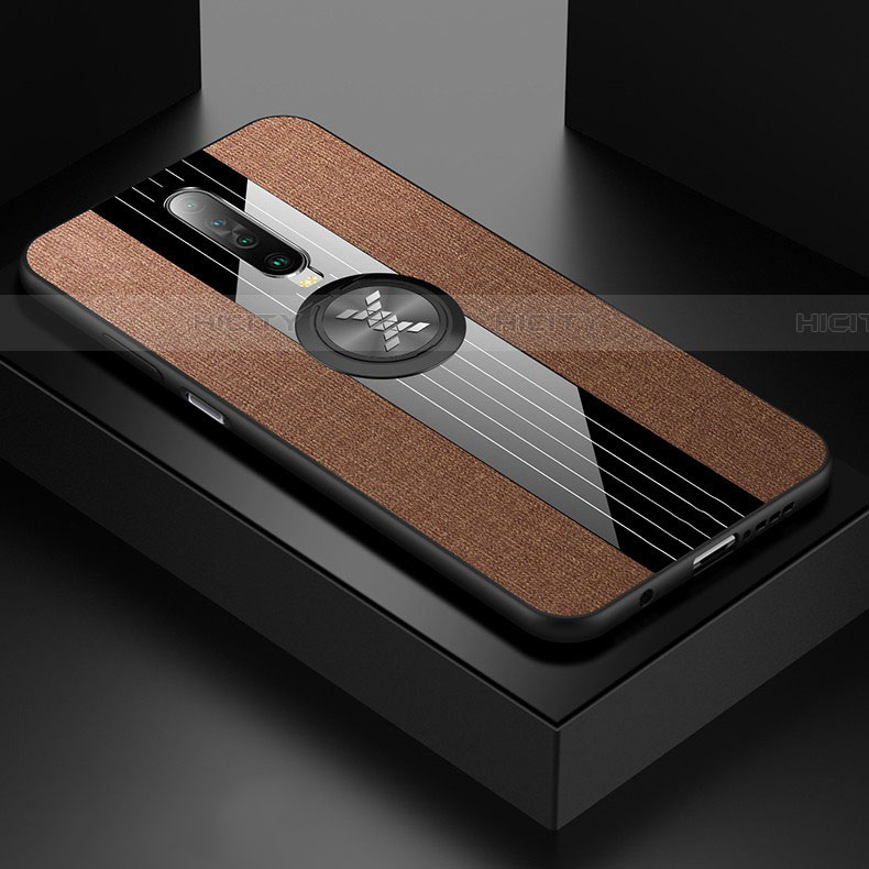 Funda Silicona Carcasa Ultrafina Goma con Magnetico Anillo de dedo Soporte A01 para Xiaomi Redmi K30 4G
