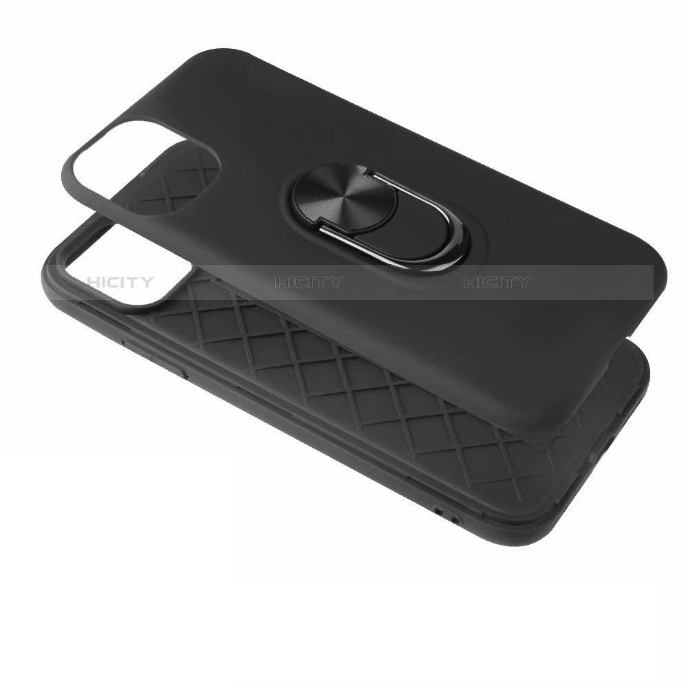 Funda Silicona Carcasa Ultrafina Goma con Magnetico Anillo de dedo Soporte A02 para Apple iPhone 11 Pro