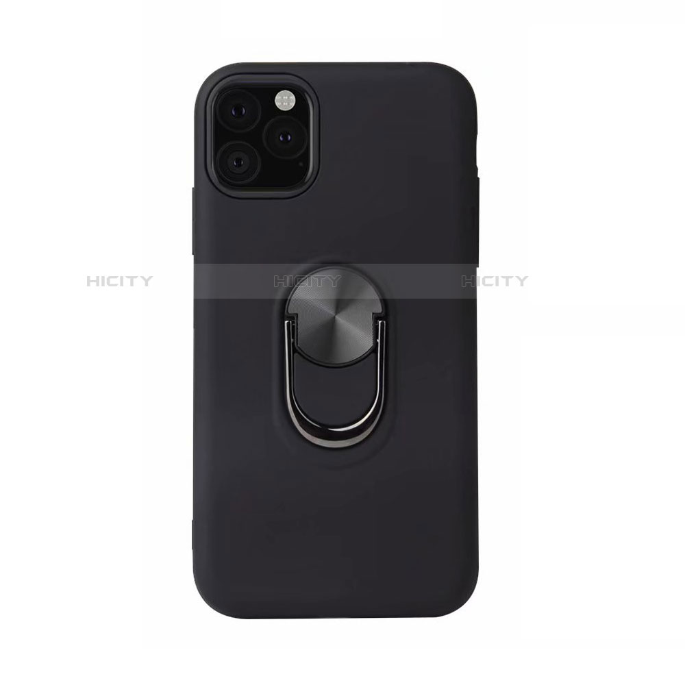 Funda Silicona Carcasa Ultrafina Goma con Magnetico Anillo de dedo Soporte A02 para Apple iPhone 11 Pro