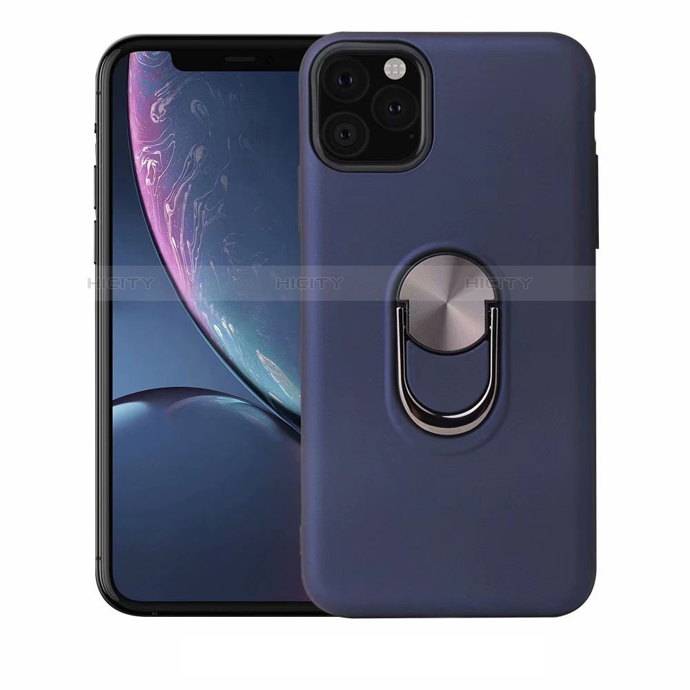 Funda Silicona Carcasa Ultrafina Goma con Magnetico Anillo de dedo Soporte A02 para Apple iPhone 11 Pro