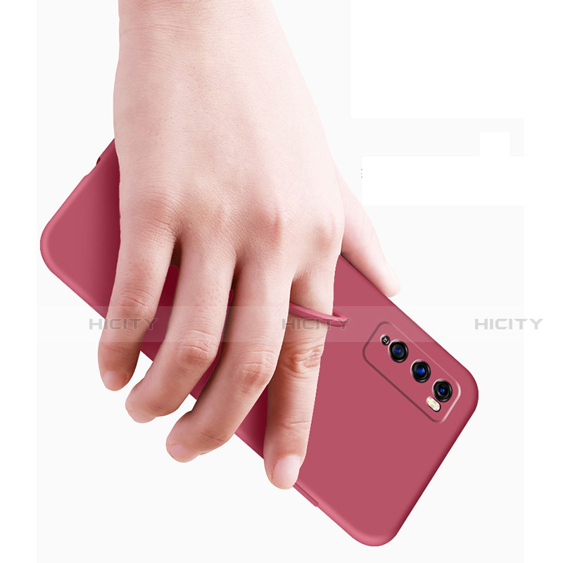 Funda Silicona Carcasa Ultrafina Goma con Magnetico Anillo de dedo Soporte A02 para Huawei Enjoy 20 Pro 5G