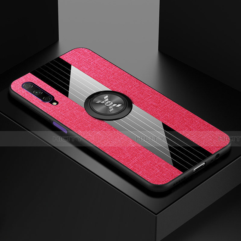 Funda Silicona Carcasa Ultrafina Goma con Magnetico Anillo de dedo Soporte A02 para Huawei Honor 9X Pro