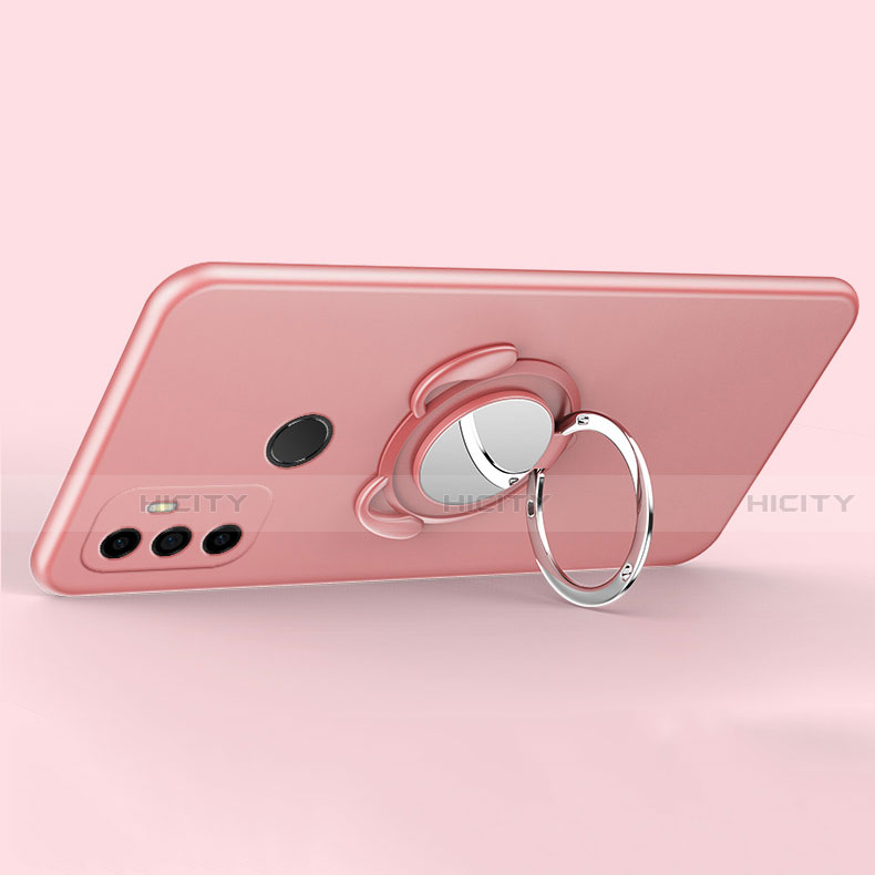 Funda Silicona Carcasa Ultrafina Goma con Magnetico Anillo de dedo Soporte A02 para Oppo A33