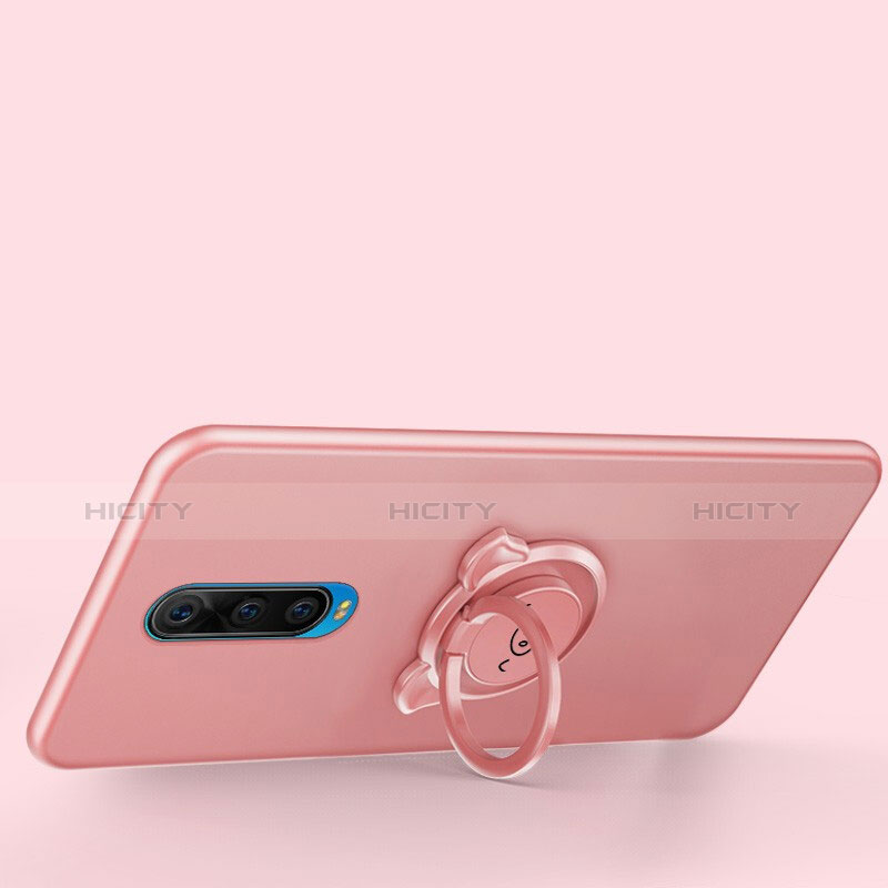 Funda Silicona Carcasa Ultrafina Goma con Magnetico Anillo de dedo Soporte A02 para Oppo RX17 Pro