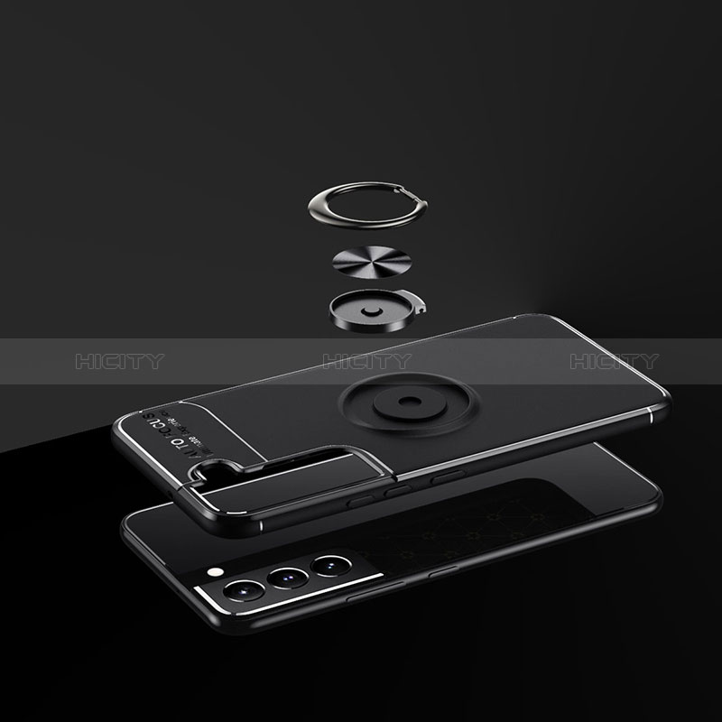 Funda Silicona Carcasa Ultrafina Goma con Magnetico Anillo de dedo Soporte A02 para Samsung Galaxy S24 Plus 5G