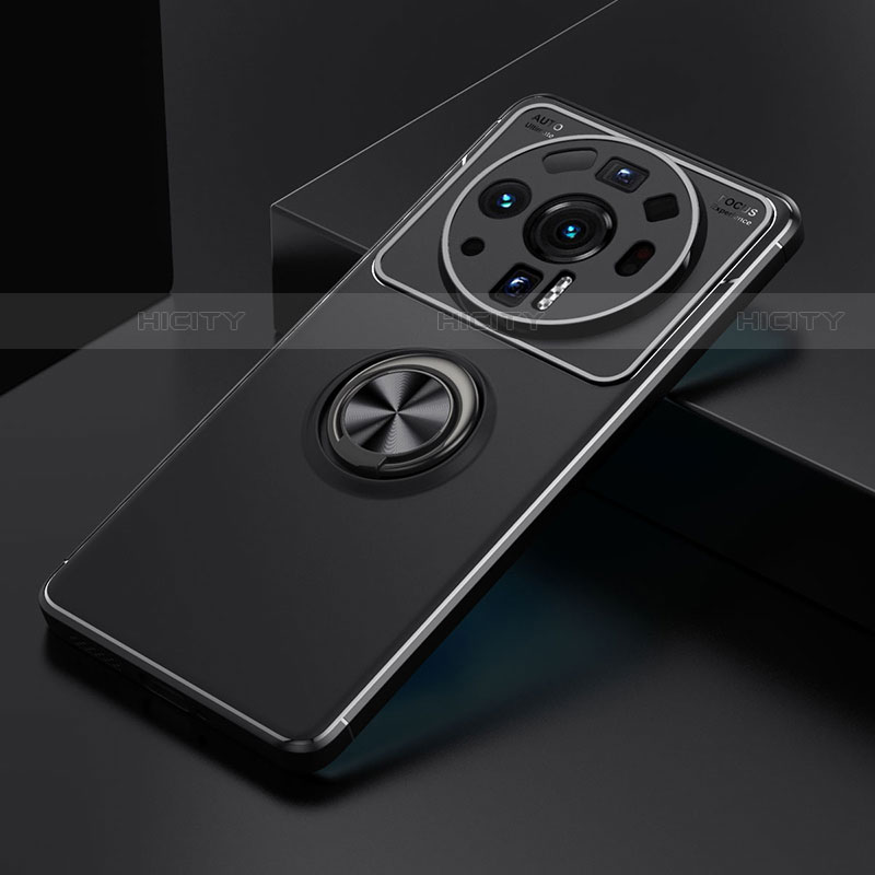 Funda Silicona Carcasa Ultrafina Goma con Magnetico Anillo de dedo Soporte A02 para Xiaomi Mi 12 Ultra 5G