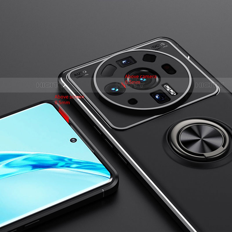 Funda Silicona Carcasa Ultrafina Goma con Magnetico Anillo de dedo Soporte A02 para Xiaomi Mi 12S Ultra 5G