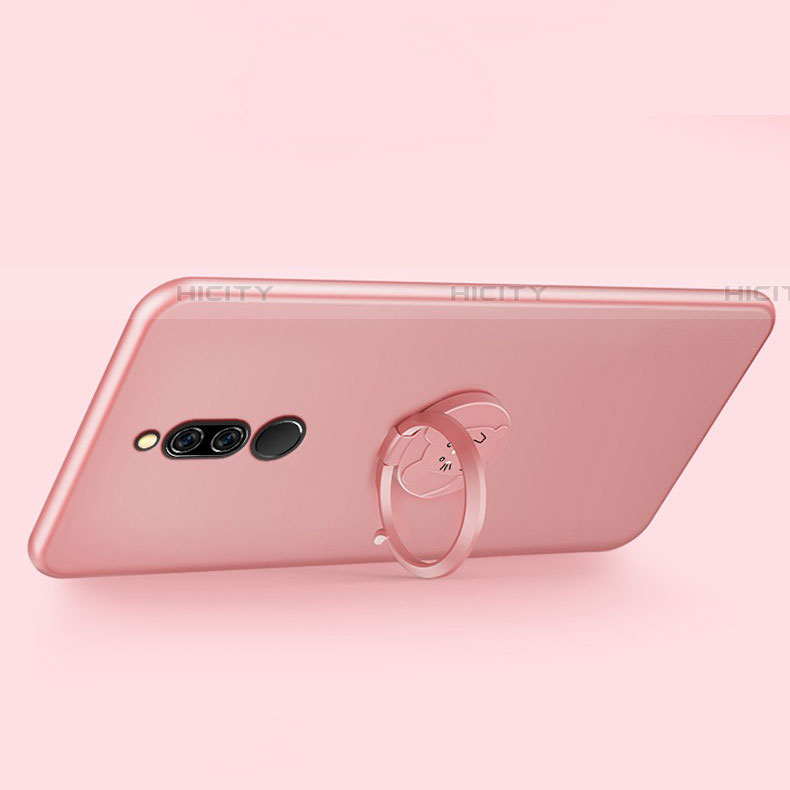 Funda Silicona Carcasa Ultrafina Goma con Magnetico Anillo de dedo Soporte A02 para Xiaomi Redmi 8