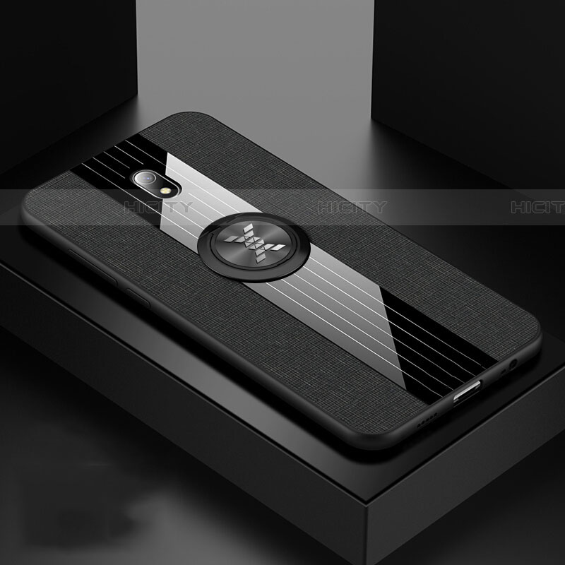 Funda Silicona Carcasa Ultrafina Goma con Magnetico Anillo de dedo Soporte A02 para Xiaomi Redmi 8A
