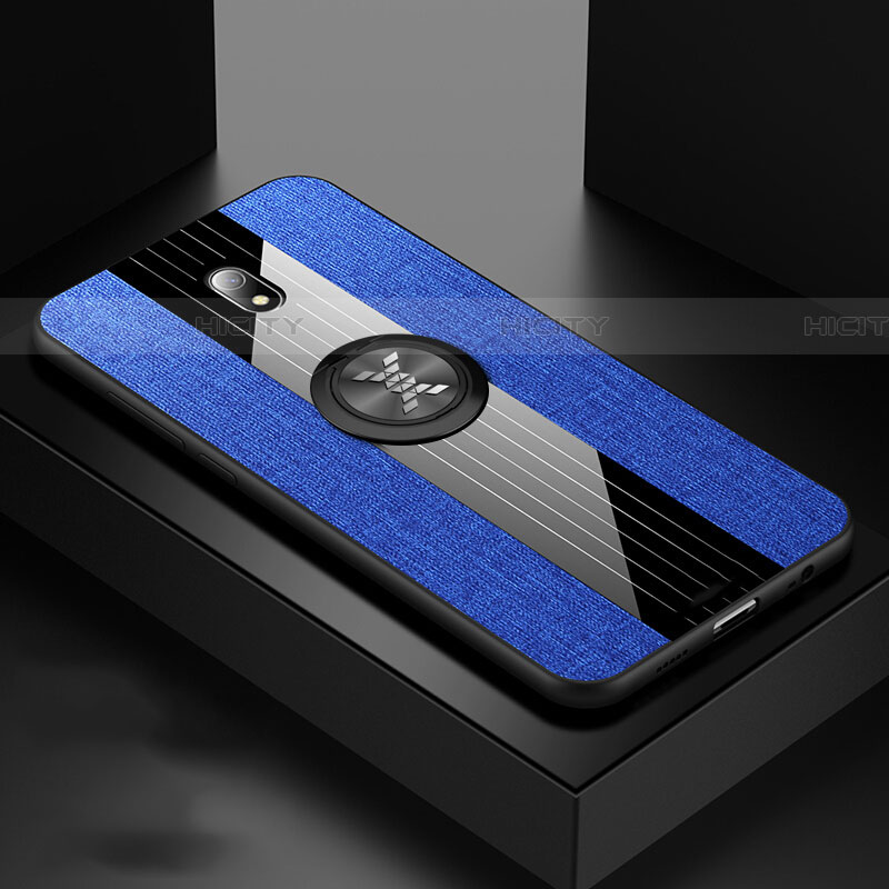 Funda Silicona Carcasa Ultrafina Goma con Magnetico Anillo de dedo Soporte A02 para Xiaomi Redmi 8A