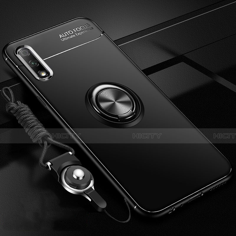 Funda Silicona Carcasa Ultrafina Goma con Magnetico Anillo de dedo Soporte A03 para Huawei Honor 9X