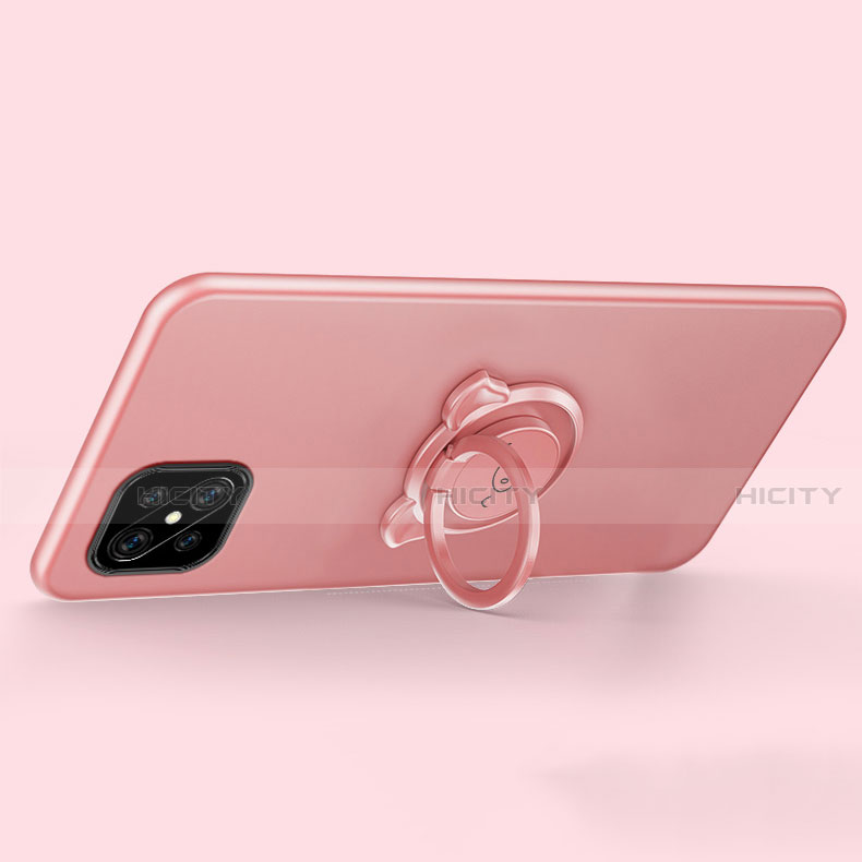 Funda Silicona Carcasa Ultrafina Goma con Magnetico Anillo de dedo Soporte A03 para Oppo Reno4 Z 5G