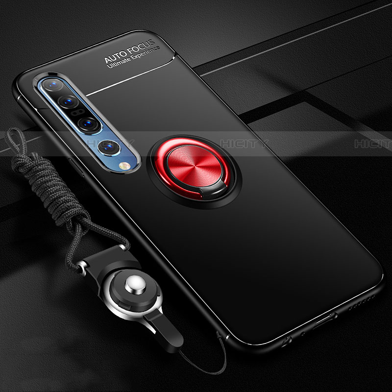 Funda Silicona Carcasa Ultrafina Goma con Magnetico Anillo de dedo Soporte A03 para Xiaomi Mi 10 Pro