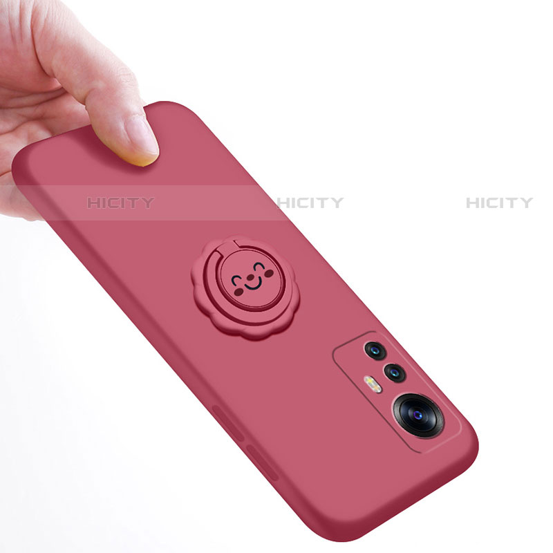 Funda Silicona Carcasa Ultrafina Goma con Magnetico Anillo de dedo Soporte A03 para Xiaomi Mi 12S 5G