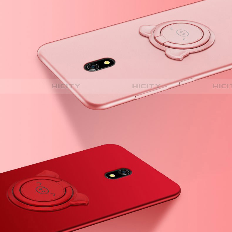 Funda Silicona Carcasa Ultrafina Goma con Magnetico Anillo de dedo Soporte A03 para Xiaomi Redmi 8A