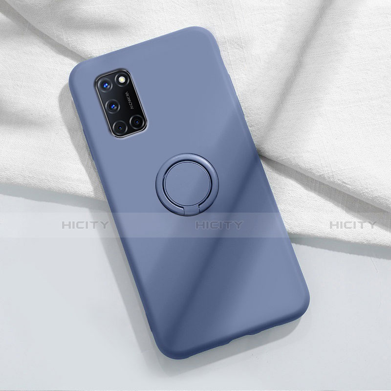 Funda Silicona Carcasa Ultrafina Goma con Magnetico Anillo de dedo Soporte A04 para Oppo A72