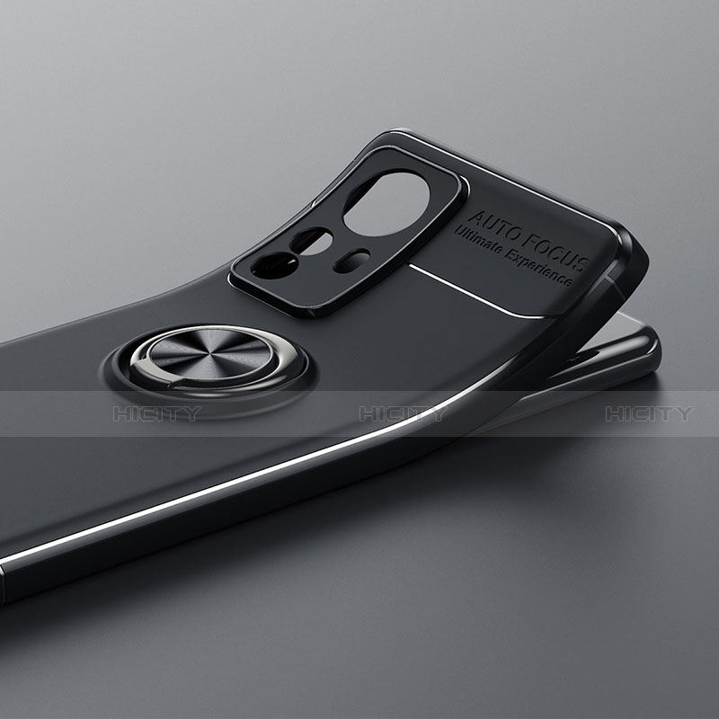 Funda Silicona Carcasa Ultrafina Goma con Magnetico Anillo de dedo Soporte A04 para Xiaomi Mi 12 5G