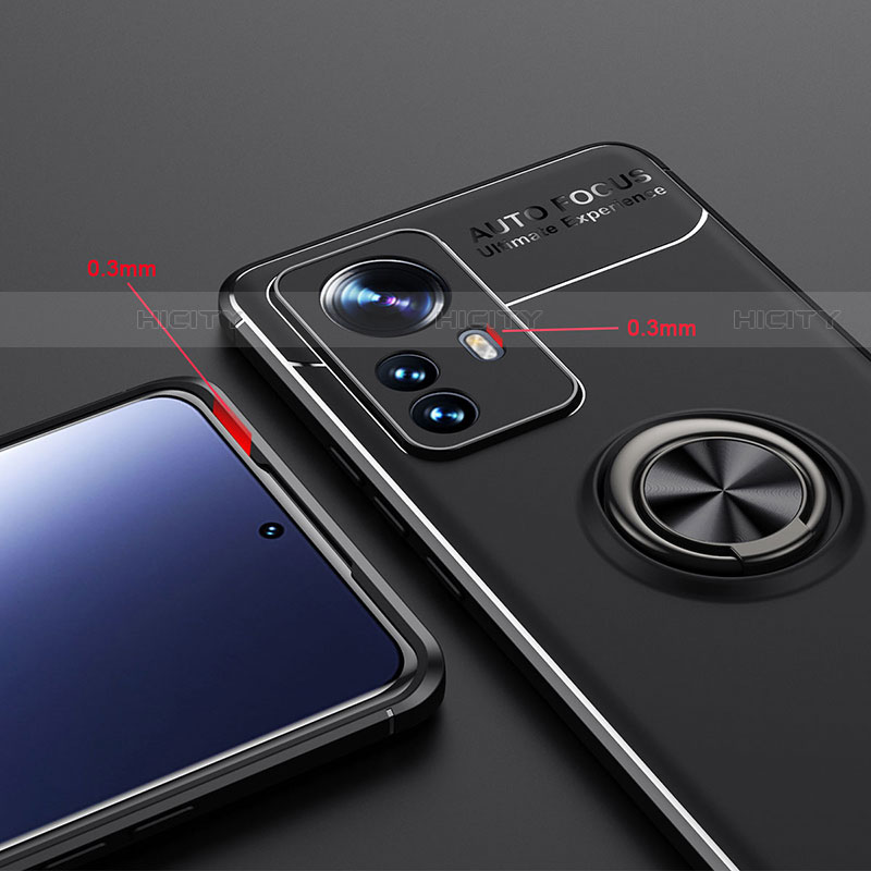 Funda Silicona Carcasa Ultrafina Goma con Magnetico Anillo de dedo Soporte A04 para Xiaomi Mi 12 Pro 5G