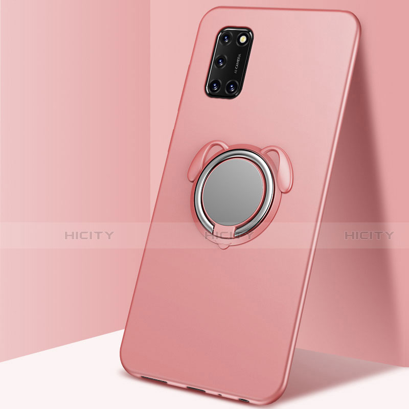 Funda Silicona Carcasa Ultrafina Goma con Magnetico Anillo de dedo Soporte A05 para Oppo A92