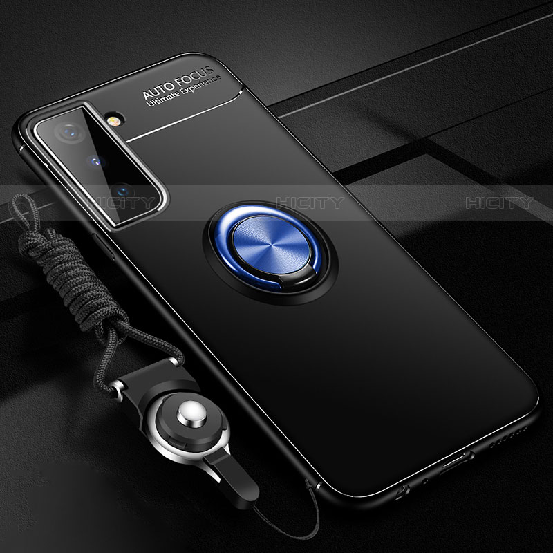 Funda Silicona Carcasa Ultrafina Goma con Magnetico Anillo de dedo Soporte A05 para Samsung Galaxy S21 5G