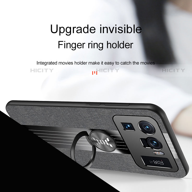 Funda Silicona Carcasa Ultrafina Goma con Magnetico Anillo de dedo Soporte A05 para Xiaomi Mi 11 Ultra 5G