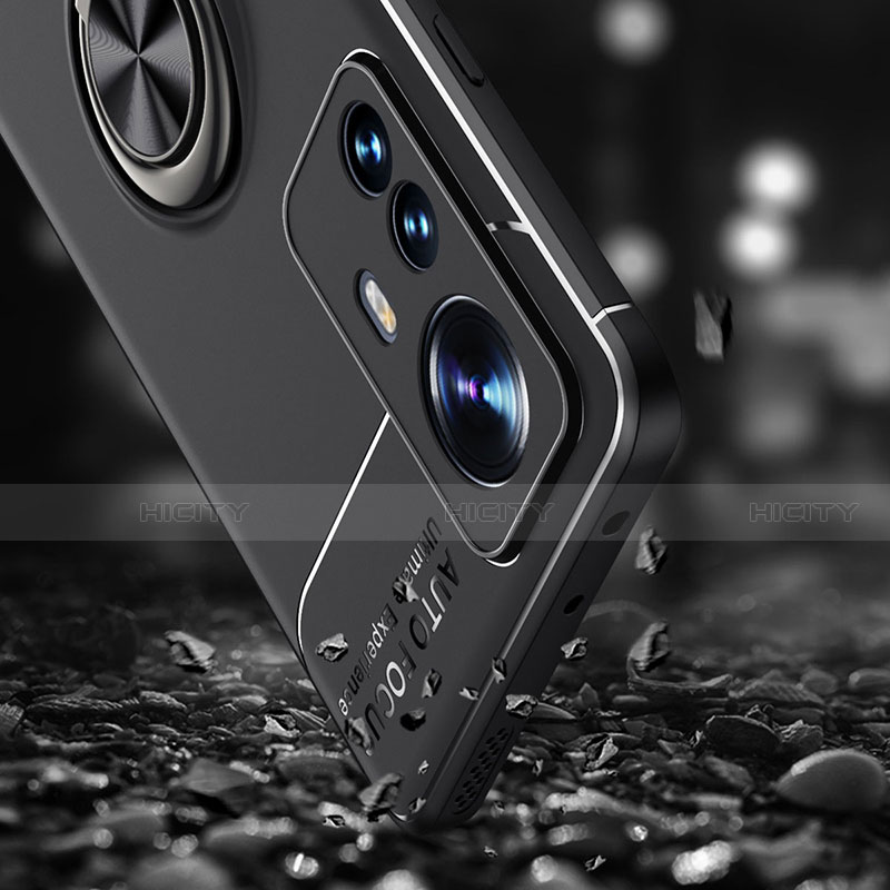 Funda Silicona Carcasa Ultrafina Goma con Magnetico Anillo de dedo Soporte A05 para Xiaomi Mi 12 5G