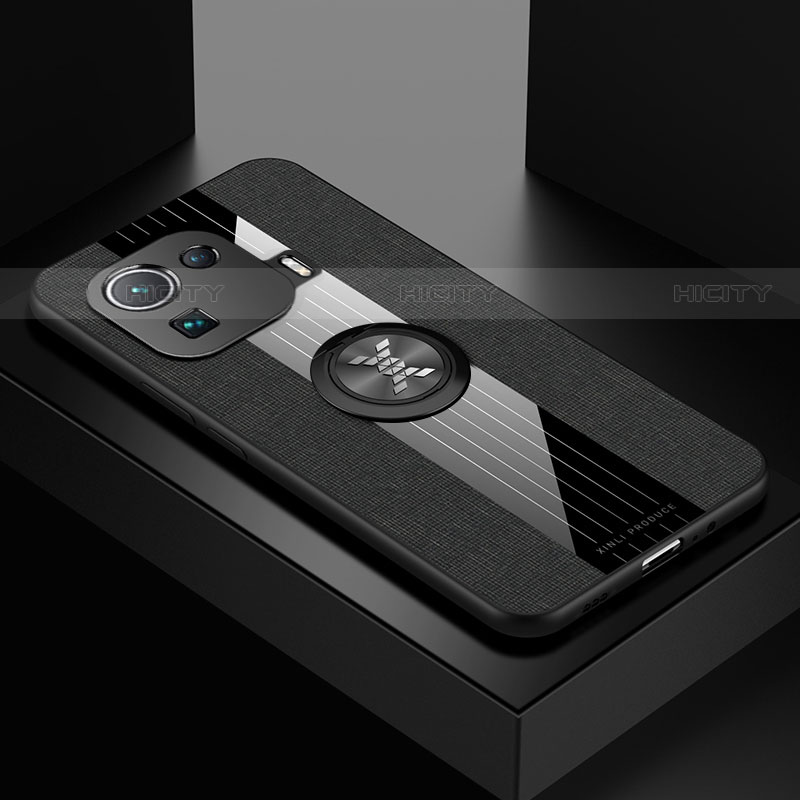 Funda Silicona Carcasa Ultrafina Goma con Magnetico Anillo de dedo Soporte A06 para Xiaomi Mi 11 Pro 5G