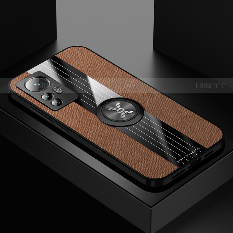Funda Silicona Carcasa Ultrafina Goma con Magnetico Anillo de dedo Soporte A07 para Xiaomi Mi 12 Pro 5G