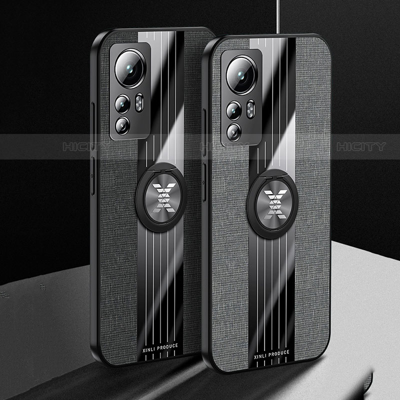Funda Silicona Carcasa Ultrafina Goma con Magnetico Anillo de dedo Soporte A07 para Xiaomi Mi 12S 5G