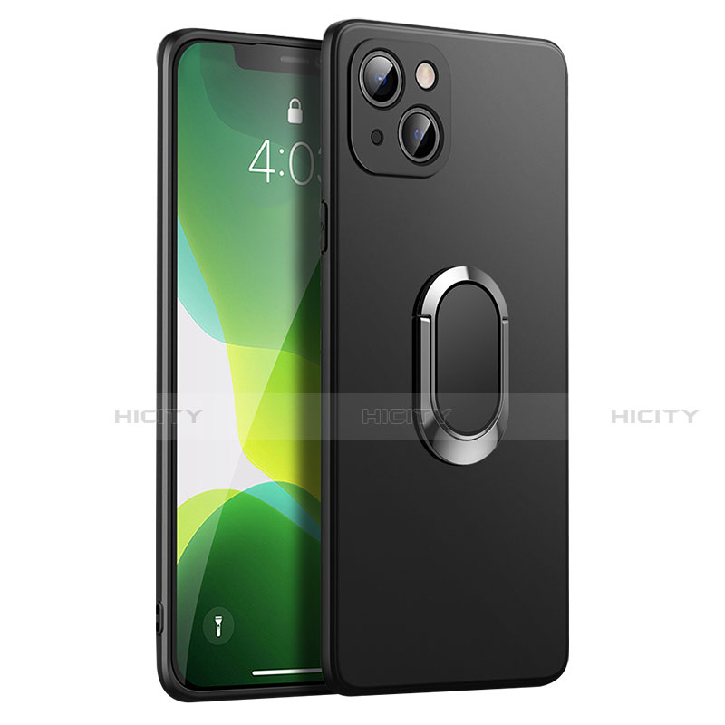 Funda Silicona Carcasa Ultrafina Goma con Magnetico Anillo de dedo Soporte A09 para Apple iPhone 13