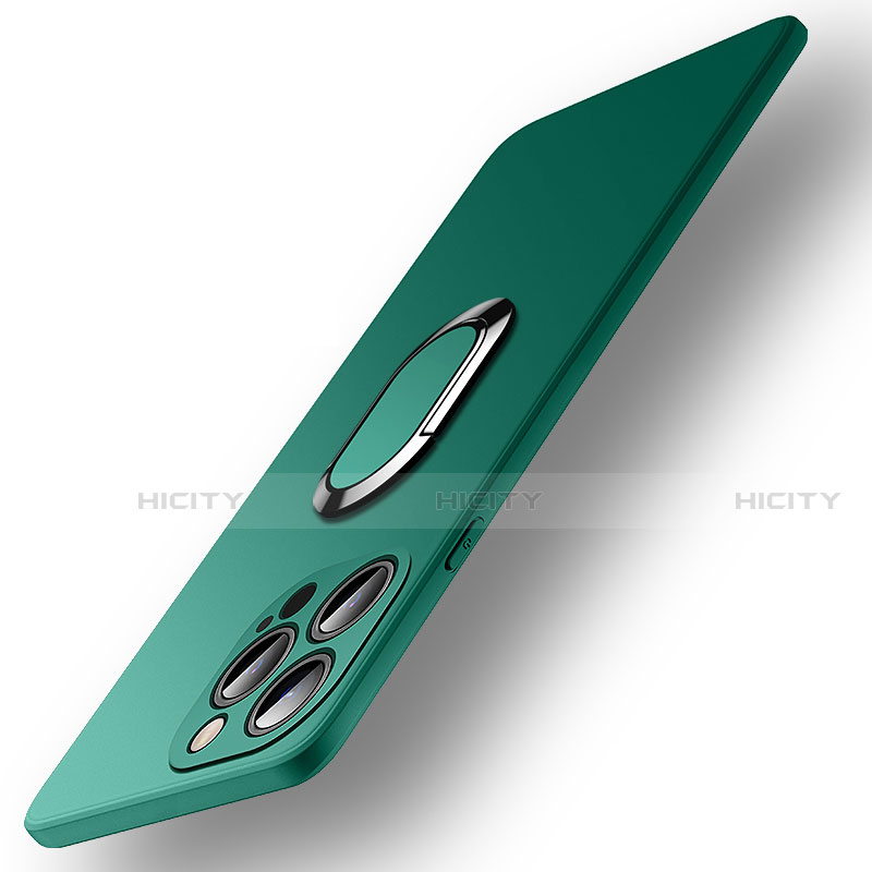 Funda Silicona Carcasa Ultrafina Goma con Magnetico Anillo de dedo Soporte A09 para Apple iPhone 13 Pro