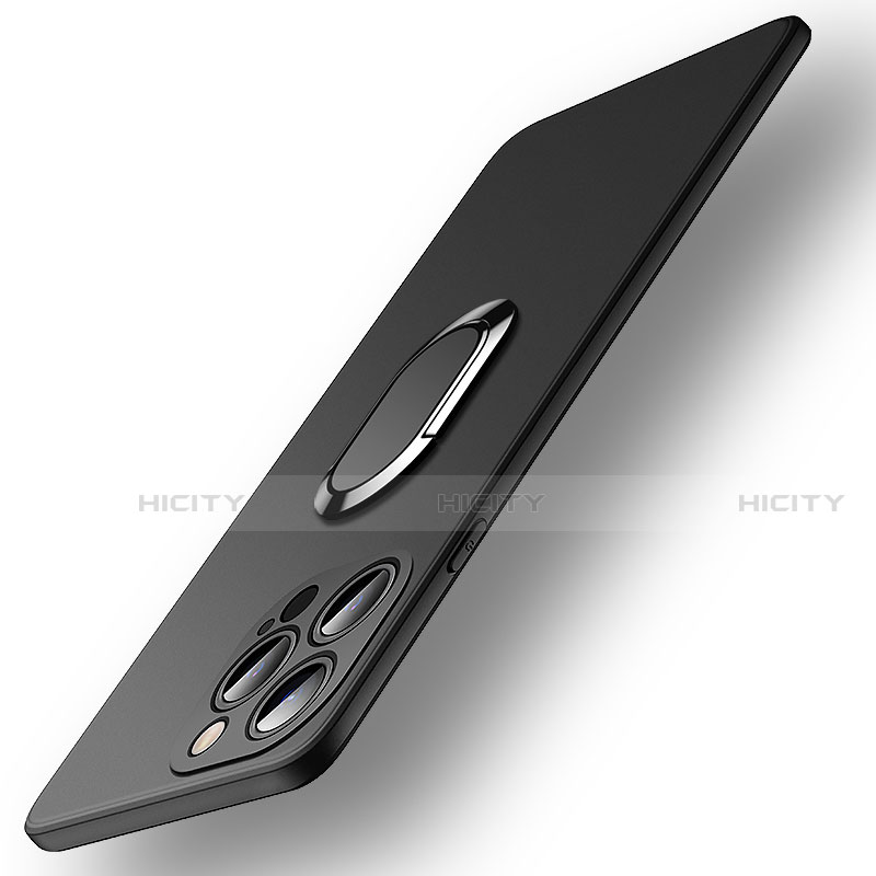 Funda Silicona Carcasa Ultrafina Goma con Magnetico Anillo de dedo Soporte A09 para Apple iPhone 13 Pro Max
