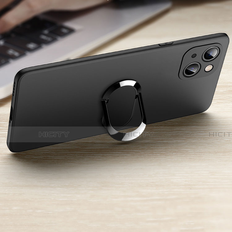 Funda Silicona Carcasa Ultrafina Goma con Magnetico Anillo de dedo Soporte A09 para Apple iPhone 14 Plus