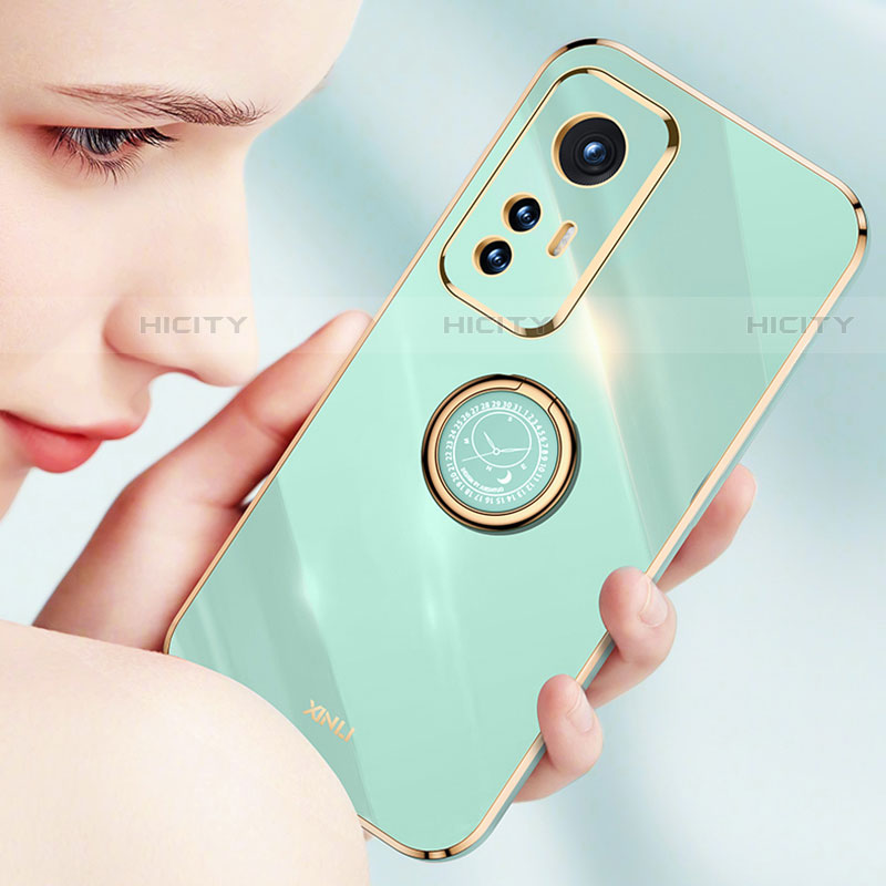 Funda Silicona Carcasa Ultrafina Goma con Magnetico Anillo de dedo Soporte A10 para Xiaomi Mi 12S Pro 5G