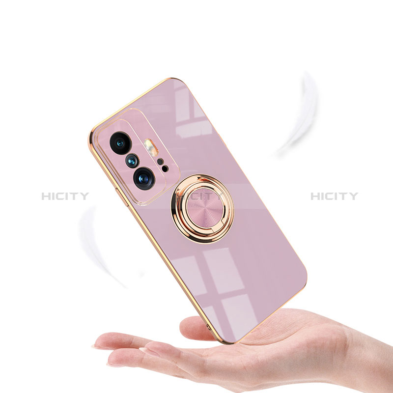 Funda Silicona Carcasa Ultrafina Goma con Magnetico Anillo de dedo Soporte AN1 para Xiaomi Mi 11T 5G